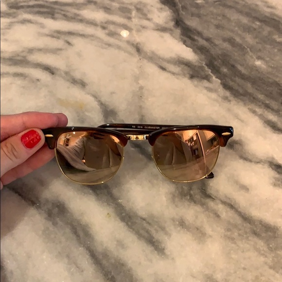 copper gradient flash ray bans